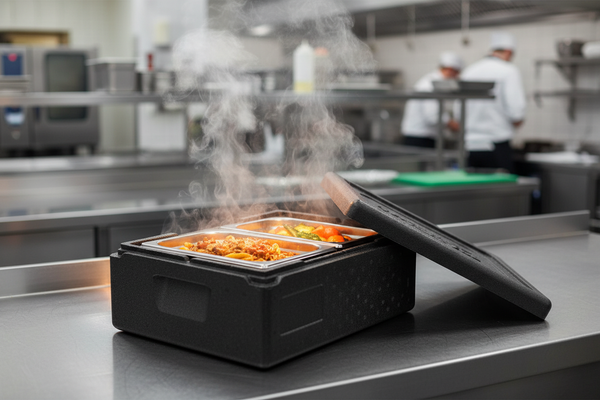 Hoe lang blijft eten warm in een Thermobox?